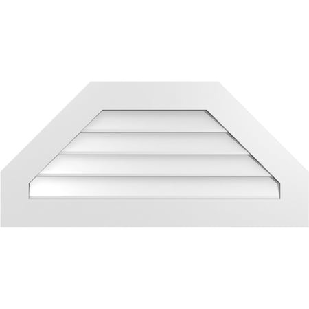 Ekena Millwork Octagonal Top Surface Mount PVC Gable Vent w/ 3-1/2"W x 1"P Standard Frame, 38"W x 18"H GVPOT38X1801SN